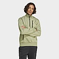 Green adidas City Escape Fleece Half-Zip Sweatshirt