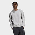 Grey/Grey adidas Trefoil Essentials Crew Sweatshirt