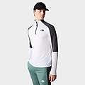White The North Face MA 1/2 Zip Long Sleeve T-Shirt