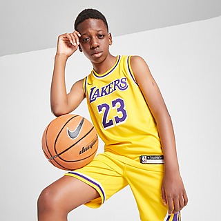 La Lakers NBA Purple Jersey & Black Shorts Outfit Set Lebron James 23 Mens  L for sale online