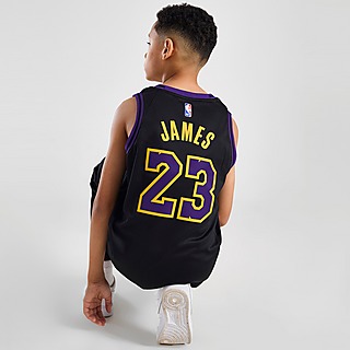 Yellow Nike NBA LA Lakers James #23 Vest/Shorts Set Children