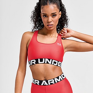 Under Armour Womens Covered Low Impact Sports Bra Red XS 