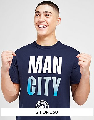 Official Team Manchester City FC Block T-Shirt