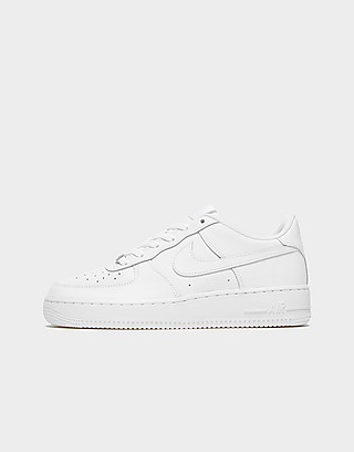 Kids Youth Red Nike Air Force 1 Trainers