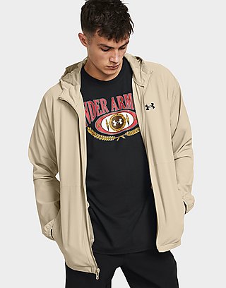 Under Armour Men's Stretch Woven Hooded Jacket (Black/Grey)