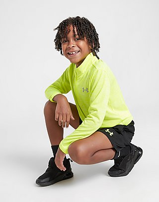 Under Armour 1/4 Zip Long Sleeve Top/Shorts Set Children