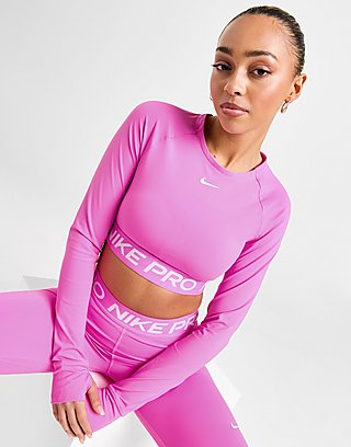 Nike Training Pro Long Sleeve Crop Top