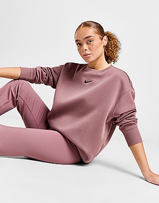 Nike Yoga Womens Sweatshirt Size M Cream Training Shirt Crew Neck Pullover  Nwt