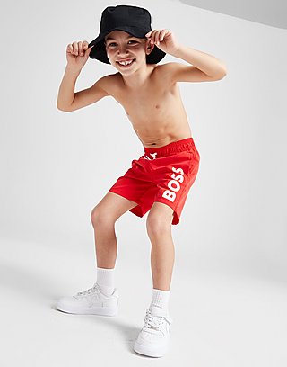 BOSS Large Logo Swim Shorts Children