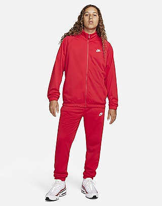 Nike Sportswear Woven Hooded Tracksuit Red