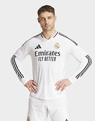 adidas Real Madrid 24/25 Long Sleeve Home Authentic Jersey