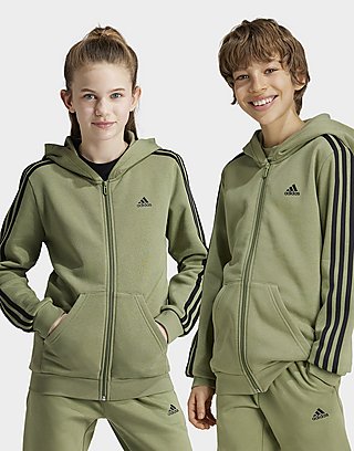 adidas Essentials 3-Stripes Fleece Full-Zip Hoodie