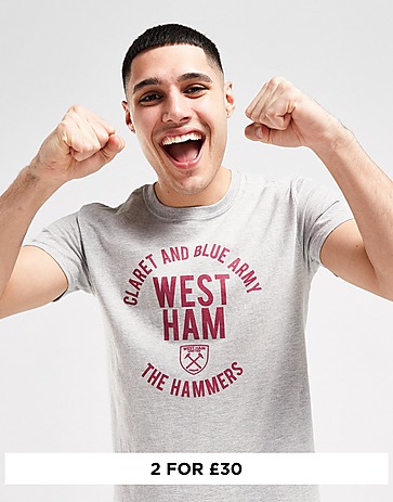 Official Team West Ham United FC Claret And Blue Army T-Shirt