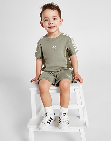 adidas Originals Chevron Colour Block T-Shirt/Shorts Set Infant