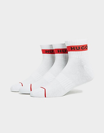 HUGO 3 Pack Quarter Socks