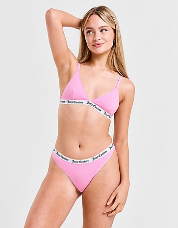 JUICY COUTURE Cotton Logo Thong