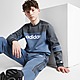 Grey adidas Colour Block Crew Fleece Tracksuit Junior