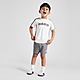White adidas Linear T-Shirt/Shorts Set Infant