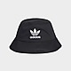 Black/White adidas Originals Adicolor Trefoil Bucket Hat