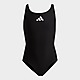 Black/White adidas Solid Small Logo Swimsuit