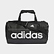Black/White adidas Essentials Linear Duffel Bag Extra Small