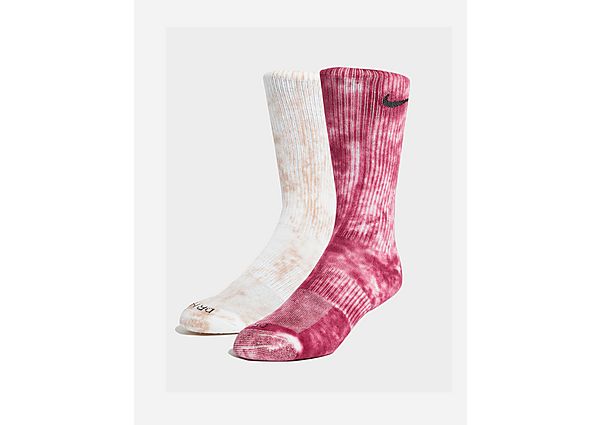 Nike 2-Pack Tie Dye Everyday Plus Crew Socks - Red