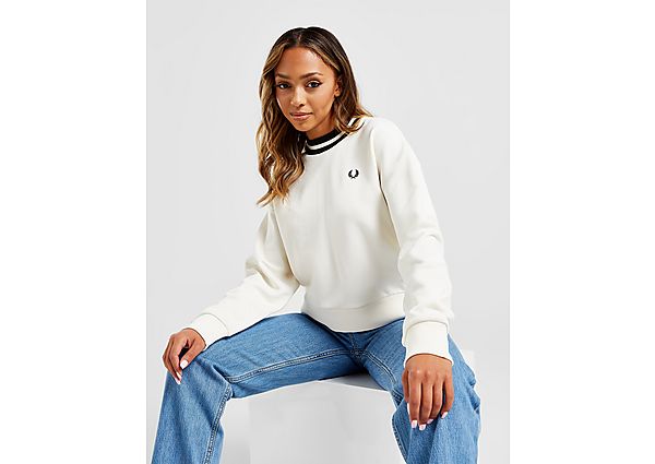 Fred Perry Twin Tipped Crew Sweatshirt Beige- Dames