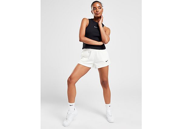 Nike Sportswear Geribde jersey damesshorts met hoge taille Sail Black- Dames