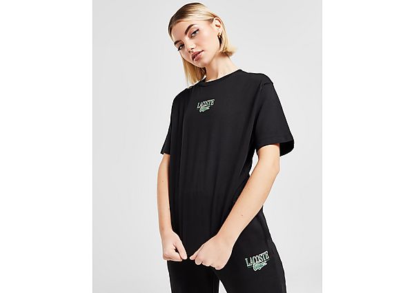 Lacoste Graphic Croc T-Shirt Black- Dames