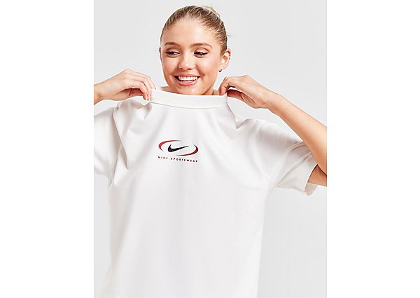 Nike Sportswear Swoosh Short-Sleeve T-Shirt WHITE- Dames