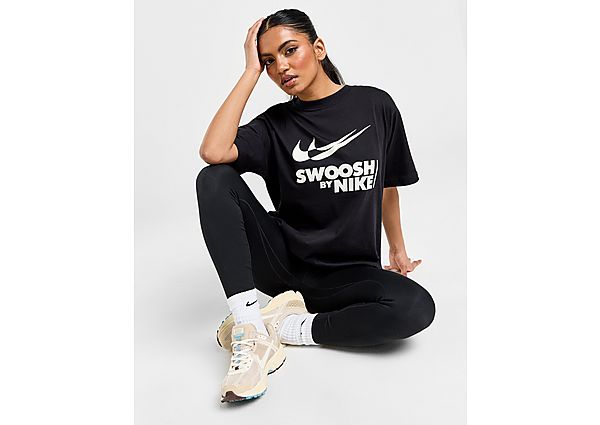 Nike Sportswear Swoosh Short-Sleeve T-Shirt BLACK- Dames