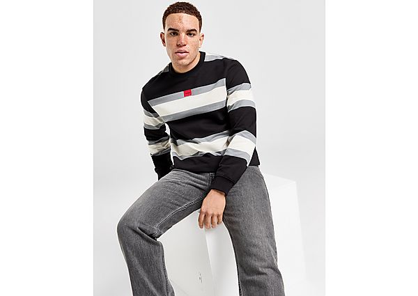 HUGO Diragol Stripe Sweatshirt Black- Heren Black