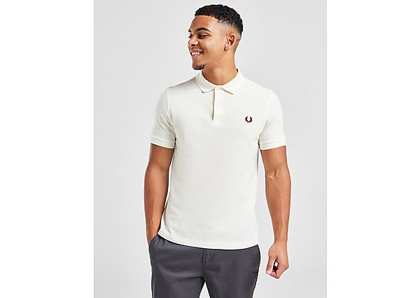 Fred Perry Core Short Sleeve Polo Shirt White- Heren