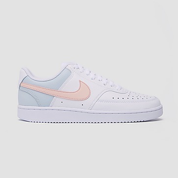 NIKE COURTVISION LOW SNEAKERS WIT/ROZE DAMES
