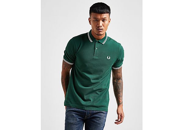Fred Perry Twin Tipped Short Sleeve Polo Shirt Heren Ivy Green- Heren