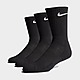 Black Nike 3-Pack Cushioned Crew Socks