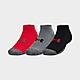 Red Under Armour 3 Pack HeatGear Tech Socks