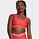 Red Under Armour UA Crossback Mid Sports Bra