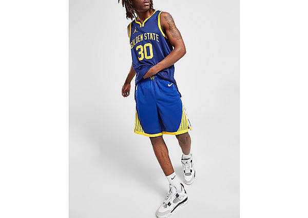 Nike Golden State Warriors Icon Edition Swingman Men's NBA Shorts Blue- Heren