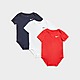 Red/Blue/White Nike 3-Pack Swoosh Babygrows Infant