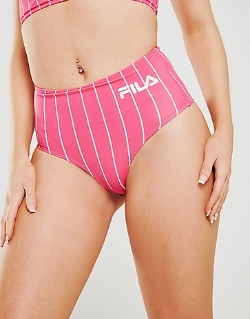 Fila Stripe High Waist Bikini Bottoms