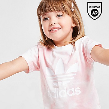 adidas Originals Girls' Tie Dye T-Shirt/Cycle Shorts Set Infant
