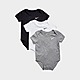 Grey Nike 3-Pack Swoosh Babygrows Infant