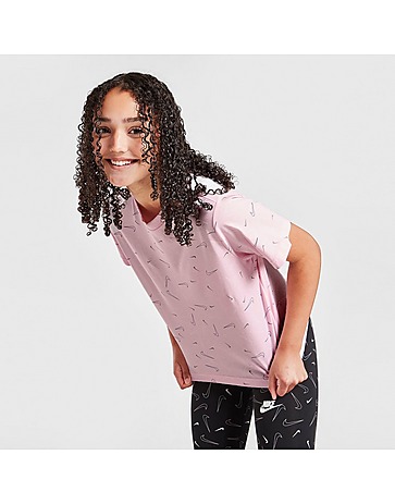 Nike Girls' All Over Print Boxy T-Shirt Junior