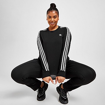 adidas Originals 3-Stripes Plus Size Long Sleeve T-Shirt
