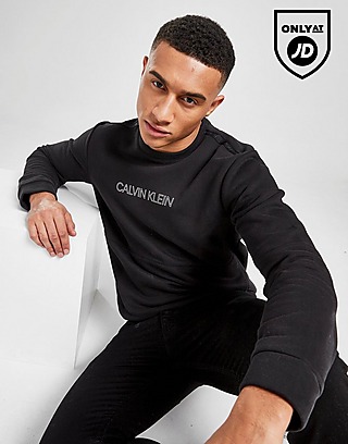 Calvin Klein Central Logo Tape Crew Sweatshirt