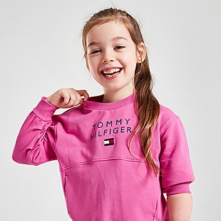 Tommy Hilfiger Girls' Pleated Sleeves Crew Sweatshirt Children