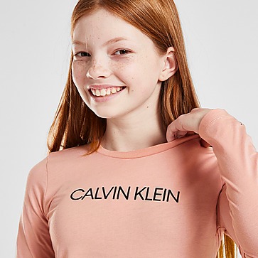 Calvin Klein Girls' Logo Slim Long Sleeve T-Shirt Junior