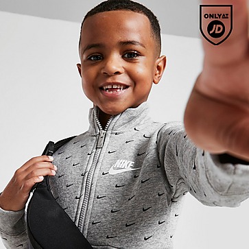 Nike All Over Print Swoosh 1/4 Zip Tracksuit Children