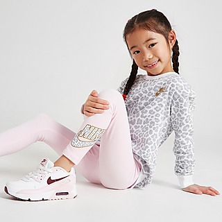Nike Girls' Leopard Print Crew/Leggings Set Children
